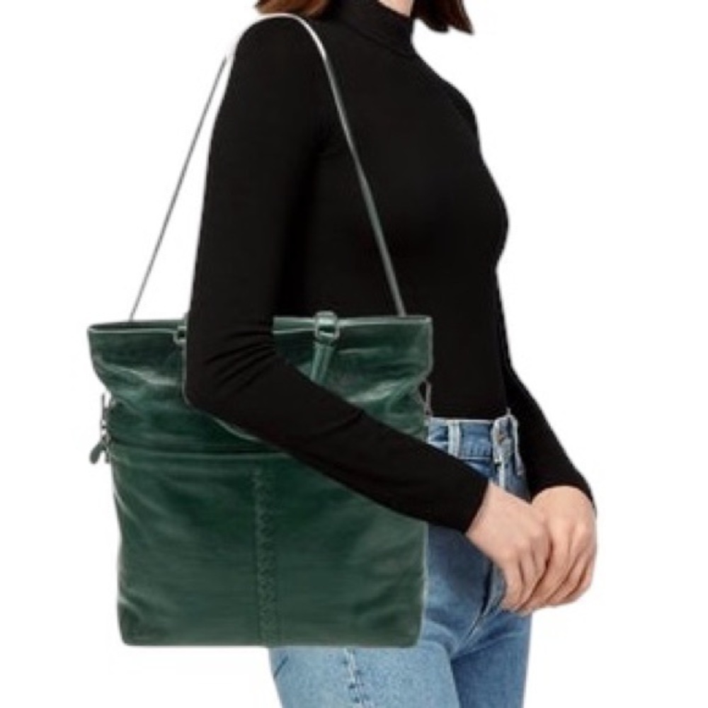 Bottega Veneta 2010 Dark Green Leather Purple Suede Interior Intrecciato Tote